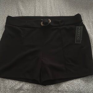 NYC Women's High Waist Black Shorts